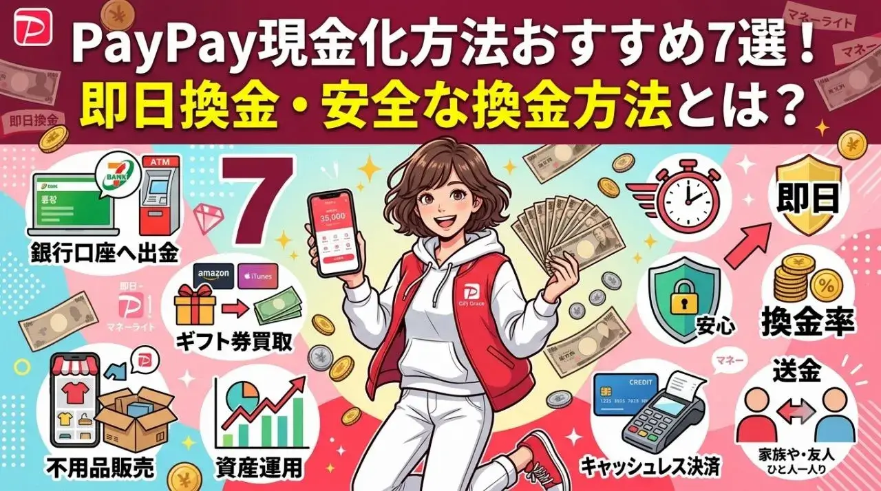 PayPay現金化方法おすすめ7選！即日換金・安全な換金方法とは？