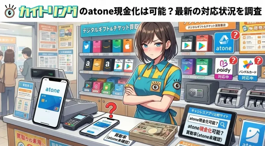 カイトリングのatone現金化は可能?最新の対応状況を調査